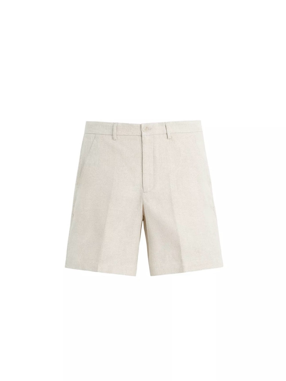 Zara Men's Cream Linen Blend Shorts